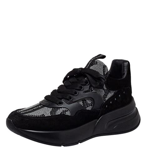 alexander mcqueen oversized runner sneakers|alexander mcqueen suede sneakers.